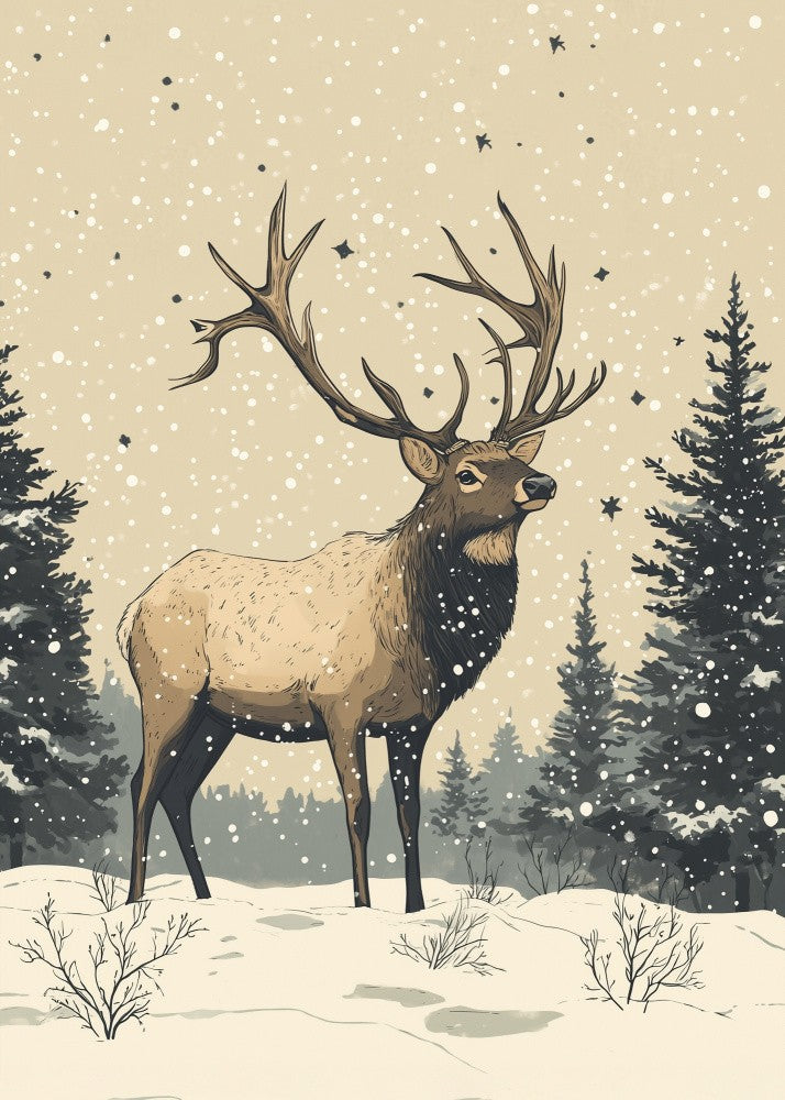 Elk Holiday Poster