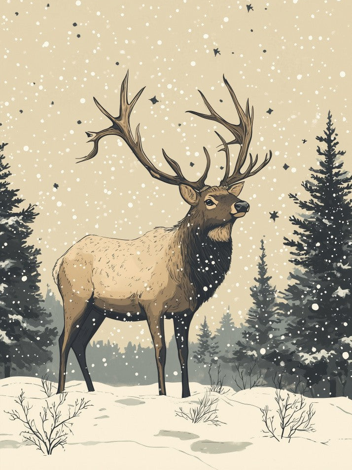Elk Holiday Poster
