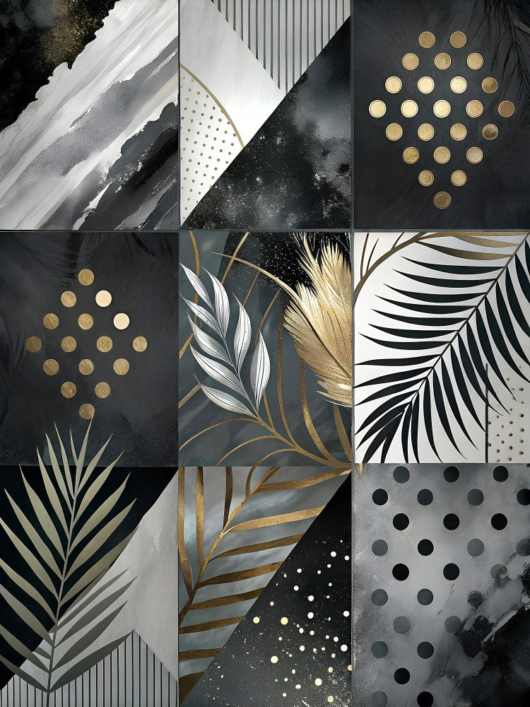 Botanical Patterns: Metallic Elegance