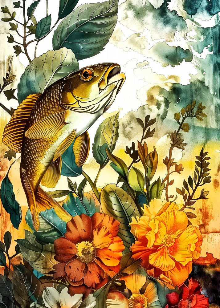 Animal watercolor art fish 2