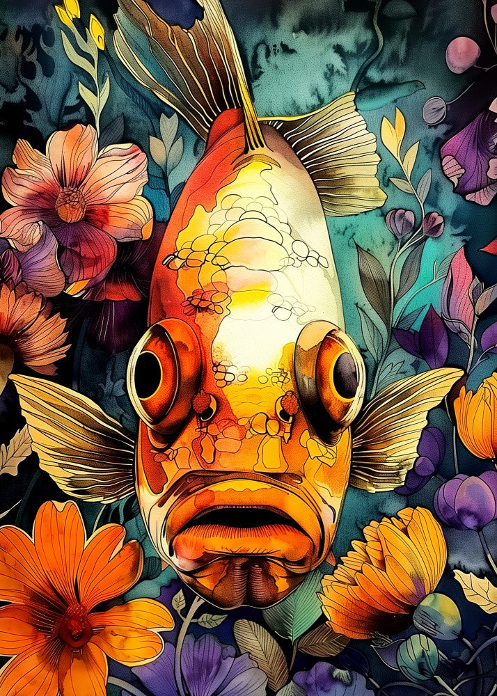 Animal watercolor art fish 1