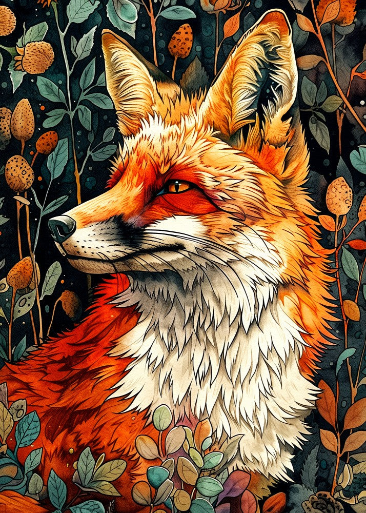 Animal watercolor art Fox 14