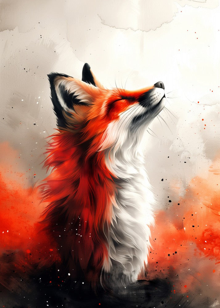 Animal watercolor art Fox 19
