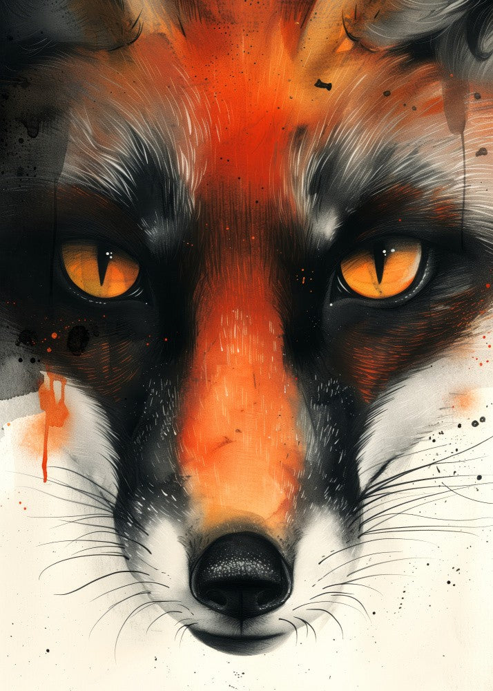 Animal watercolor art Fox 22