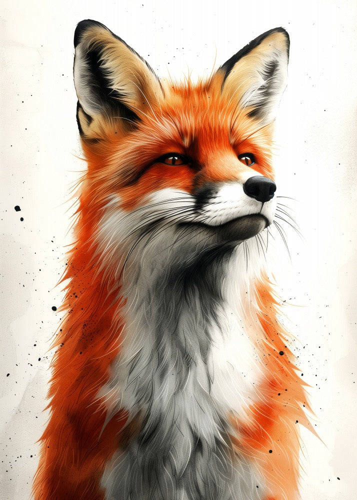 Animal watercolor art Fox 25