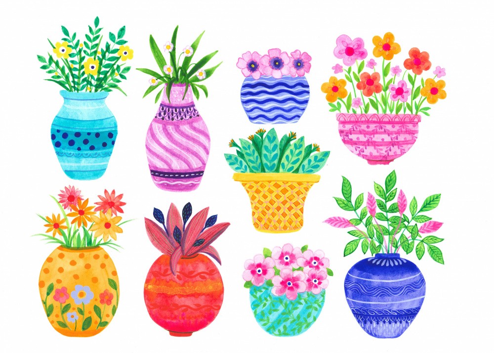 Pots and Flowers