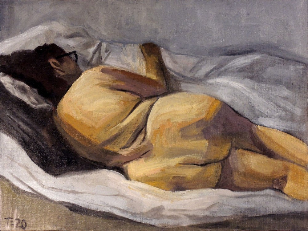 Reclining Nude with Glasses