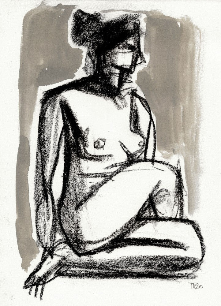 Nude with crossed legs