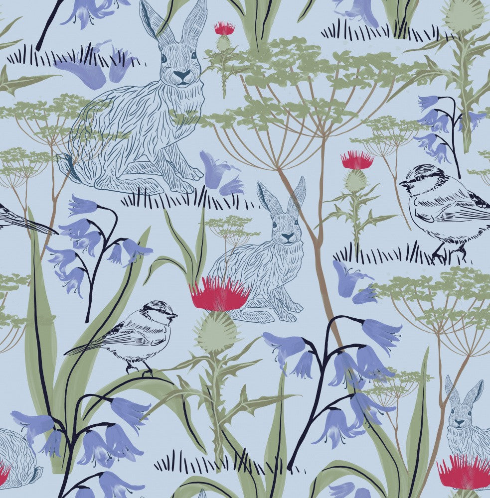 Distel und Blaumeise
