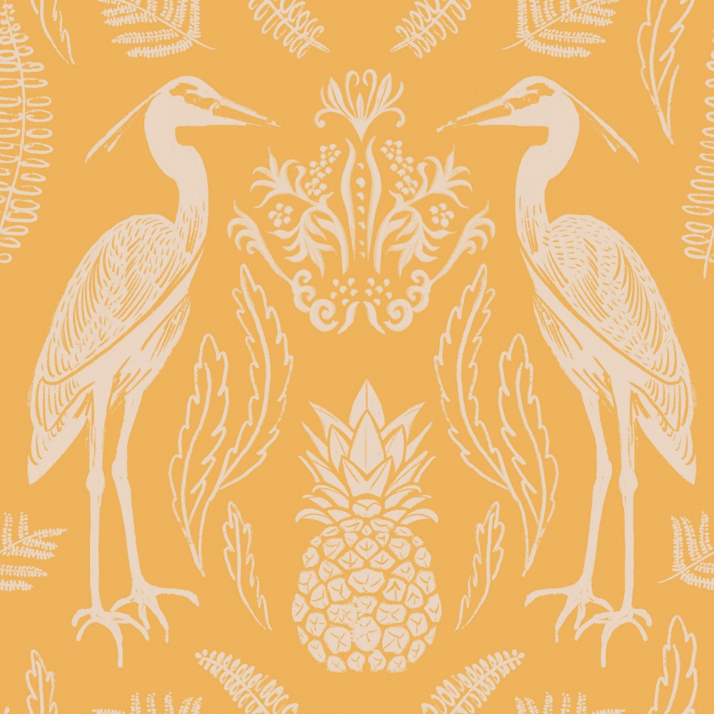 Heron and ferns