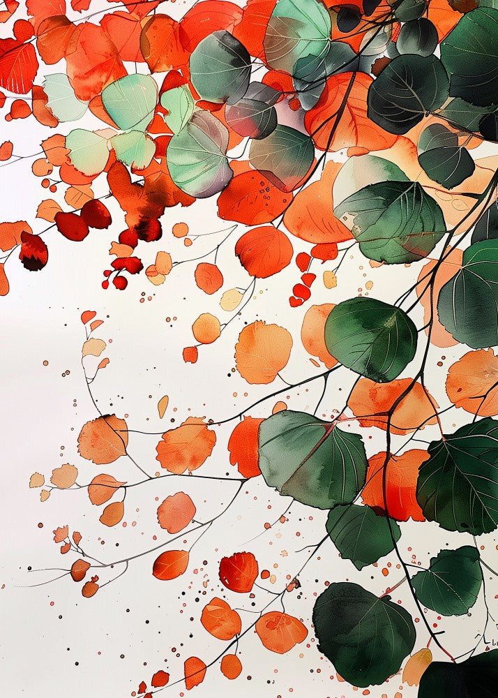 Nature Flowers and Leaves Watercolor Art (3)