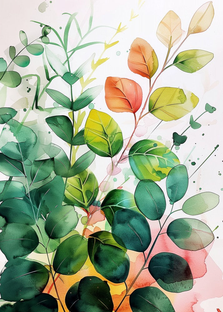 Nature Flowers and Leaves Watercolor Art (8)