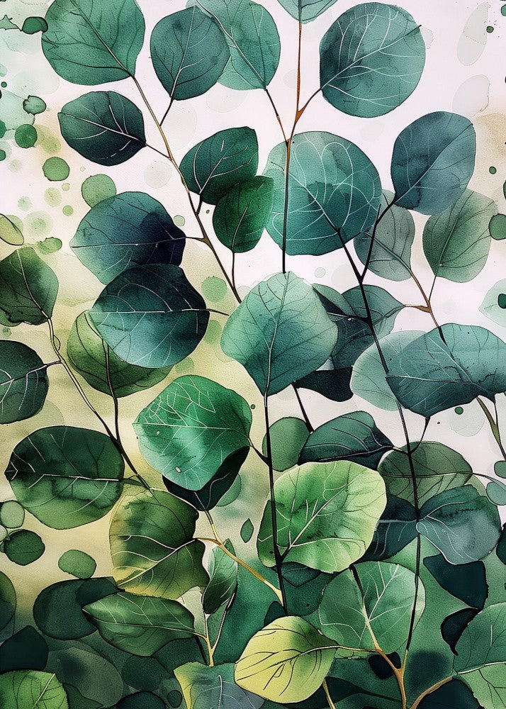 Nature Flowers and Leaves Watercolor Art (9)