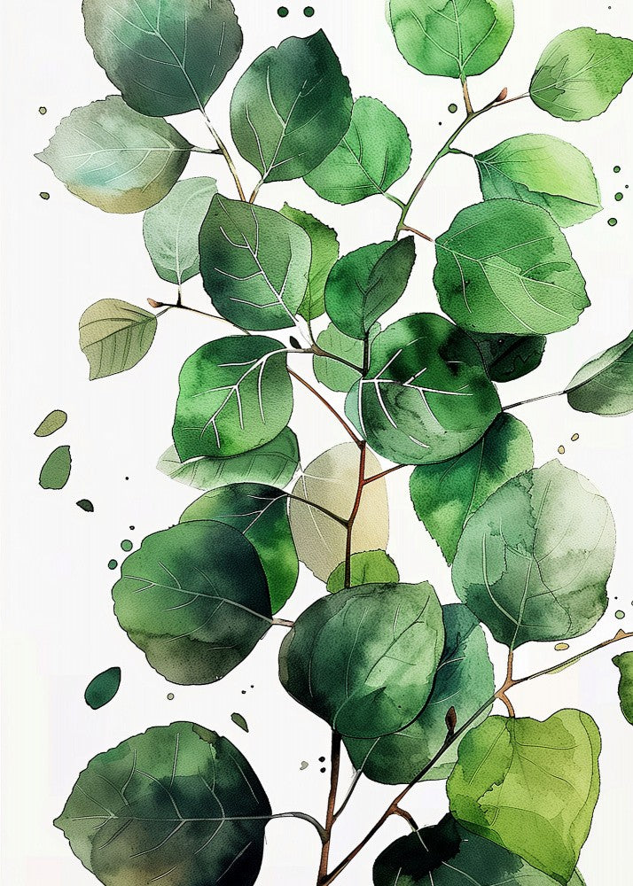 Nature Flowers and Leaves Watercolor Art (18)