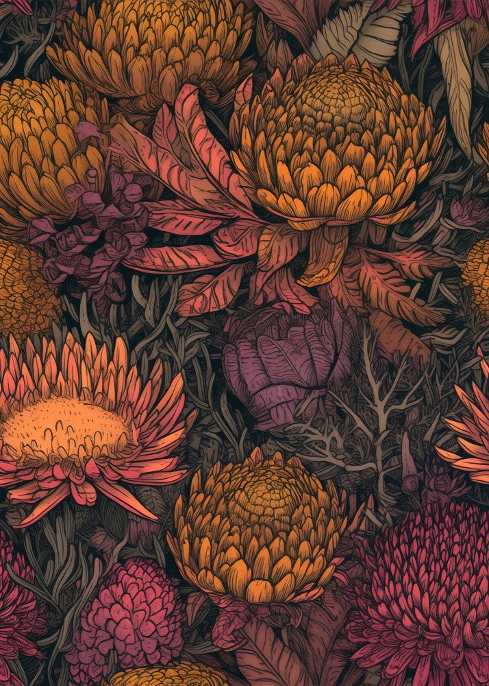 Nature Flowers and Leaves Watercolor Art (35)