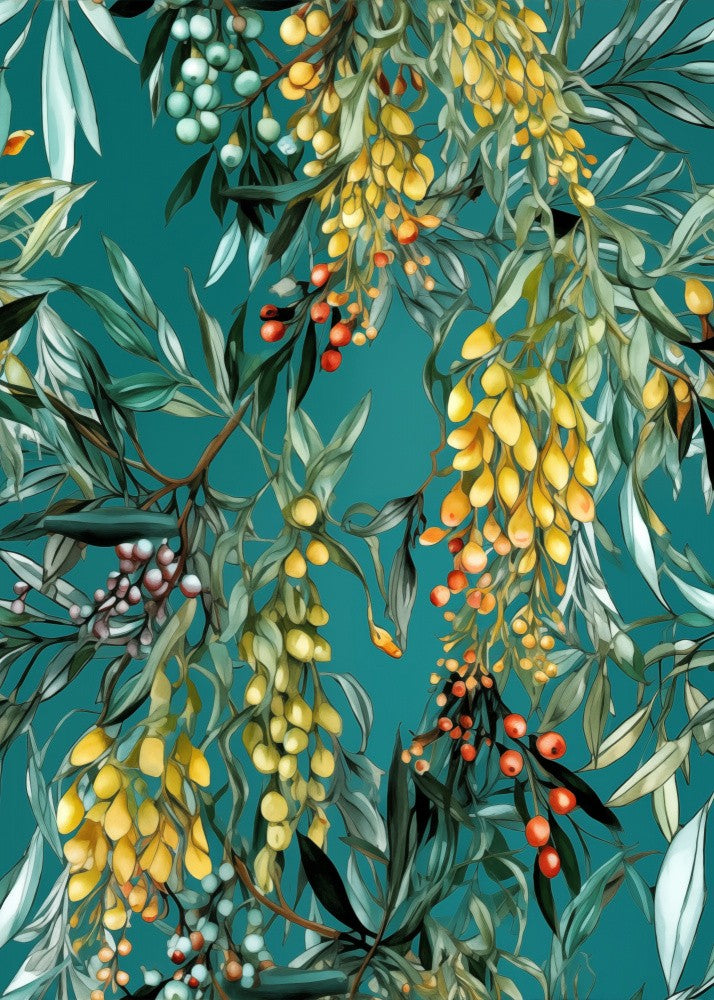 Nature Flowers and Leaves Watercolor Art (60)