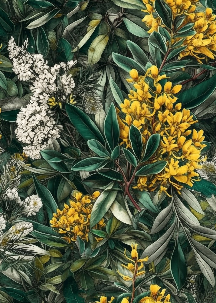 Nature Flowers and Leaves Watercolor Art (66)