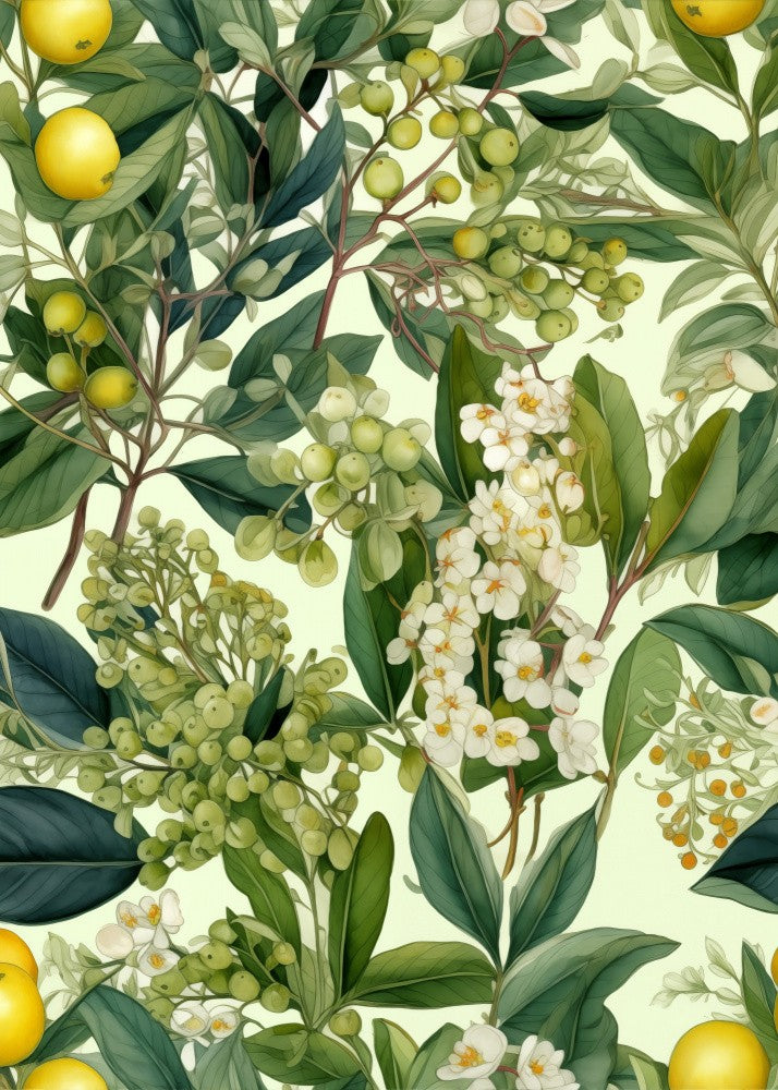 Nature Flowers and Leaves Watercolor Art (74)