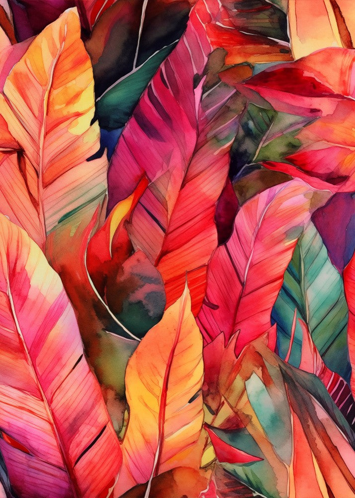 Nature Flowers and Leaves Watercolor Art (82)