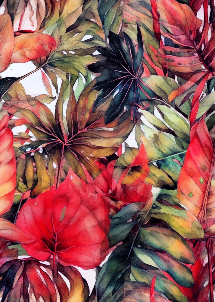 Nature Flowers and Leaves Watercolor Art (85)