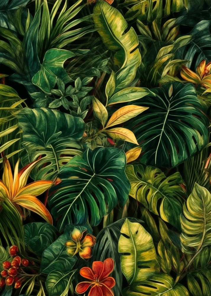 Nature Flowers and Leaves Watercolor Art (92)