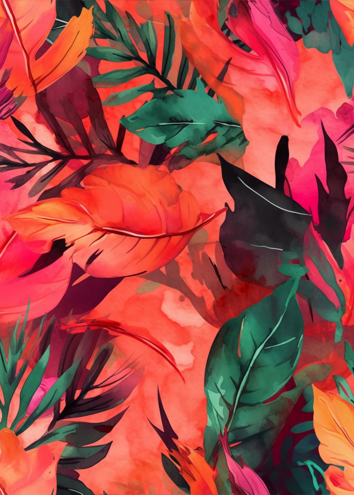 Nature Flowers and Leaves Watercolor Art (95)