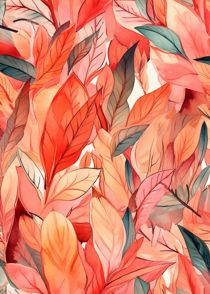 Nature Flowers and Leaves Watercolor Art (100)
