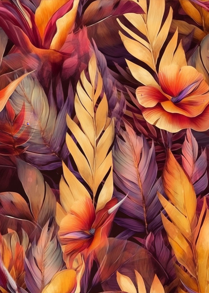 Nature Flowers and Leaves Watercolor Art (102)