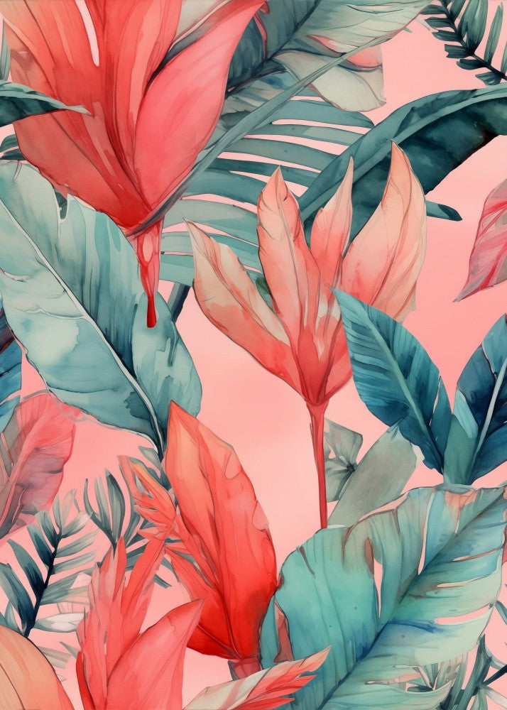 Nature Flowers and Leaves Watercolor Art (101)