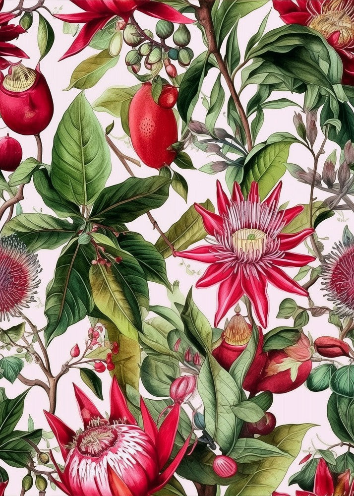 Nature Flowers and Leaves Watercolor Art (111)