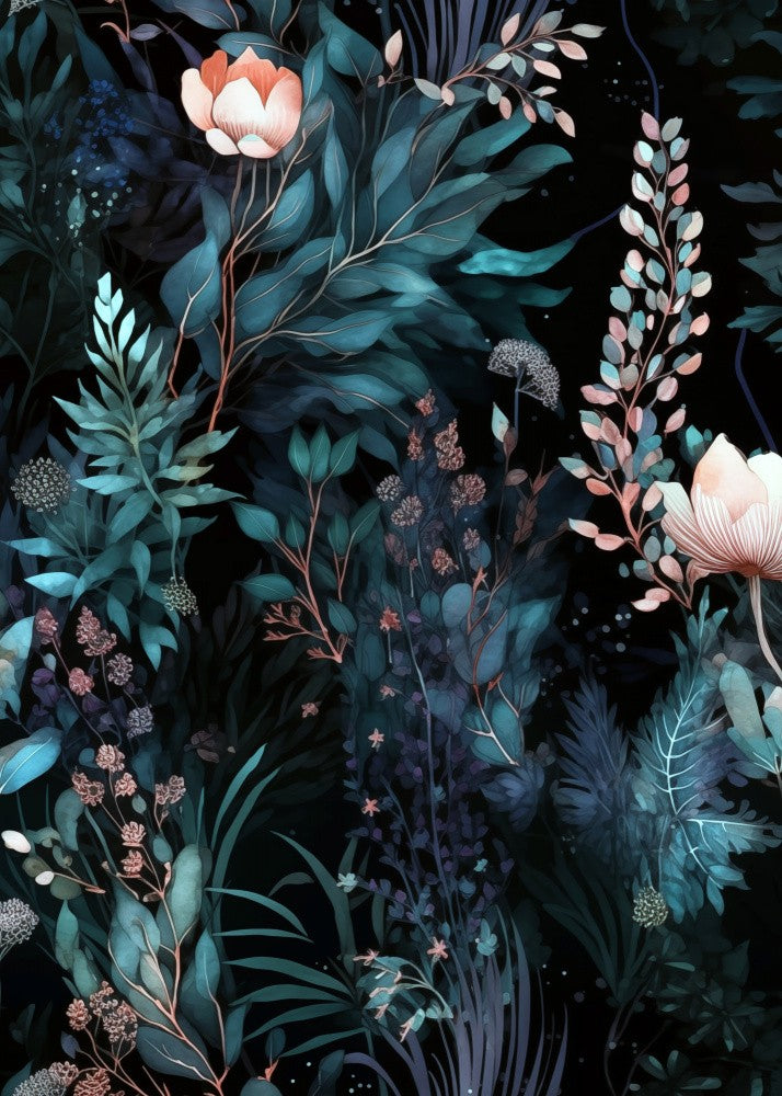 Nature Flowers and Leaves Watercolor Art (112)