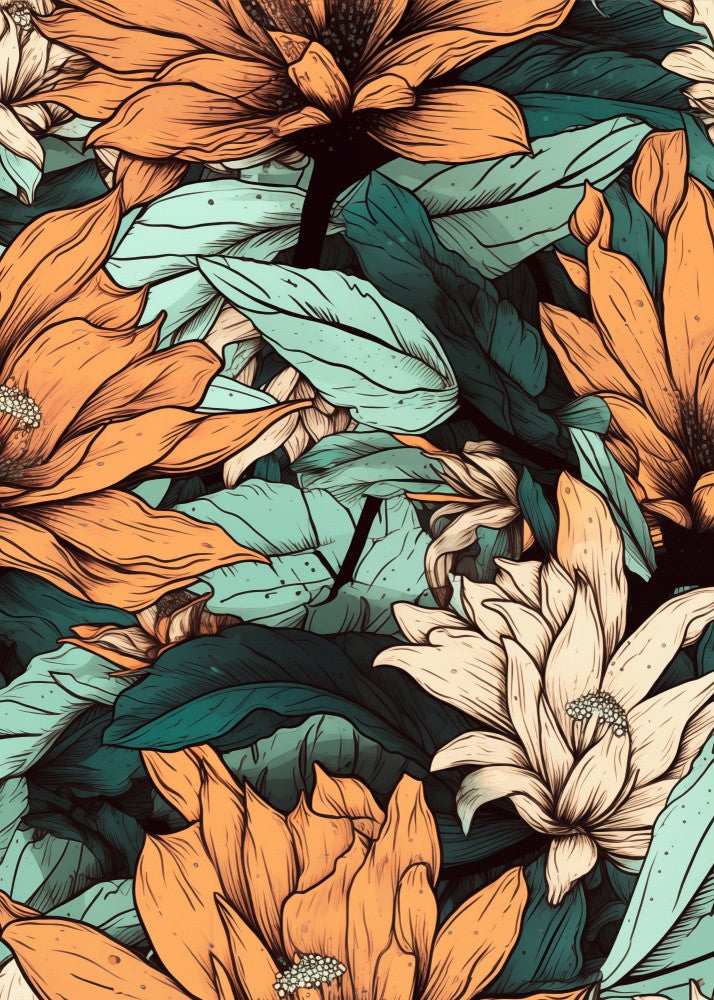 Nature Flowers and Leaves Watercolor Art (115)