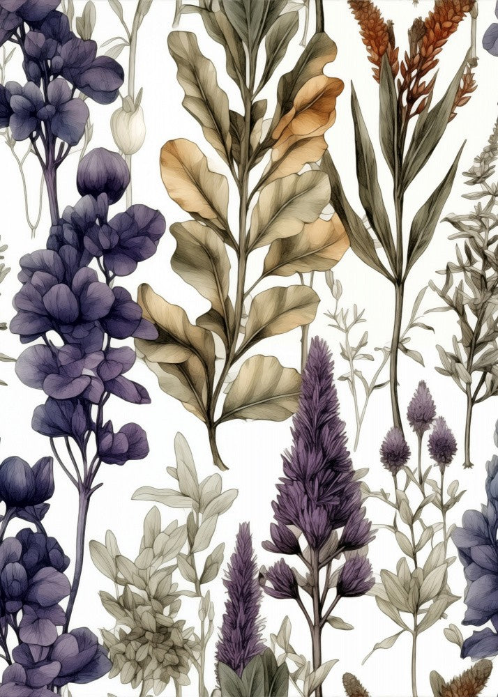 Nature Flowers and Leaves Watercolor Art (117)