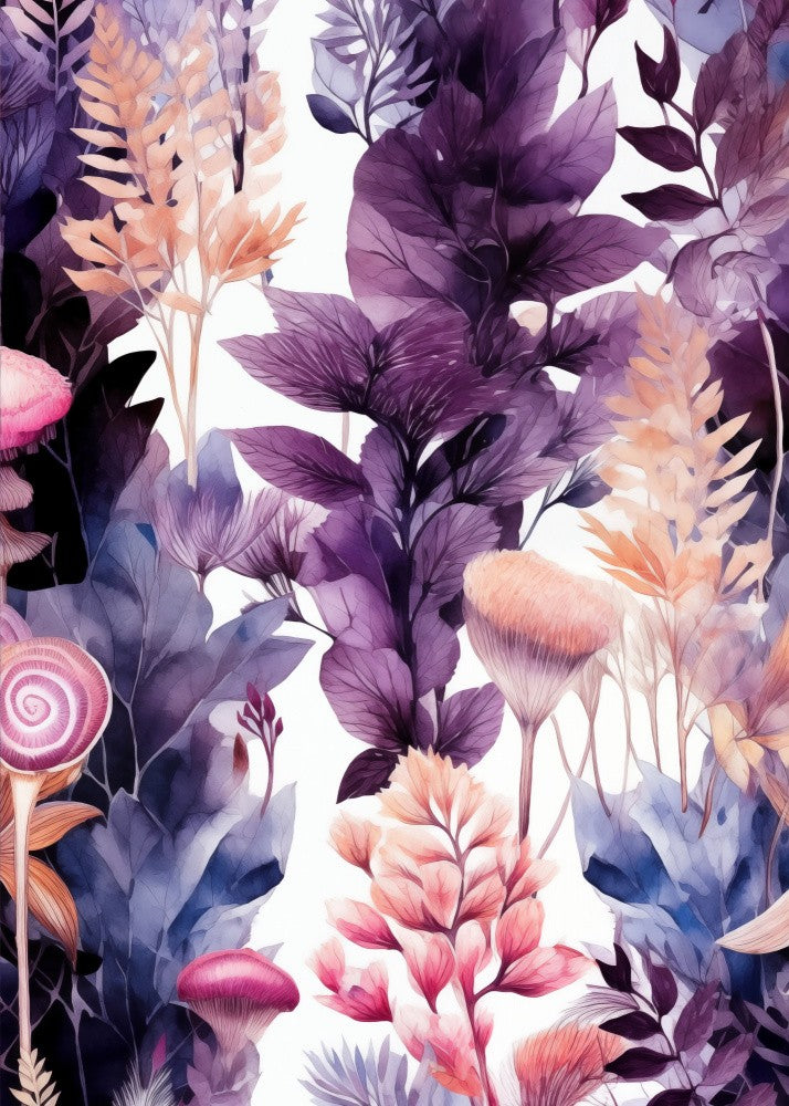 Nature Flowers and Leaves Watercolor Art (118)