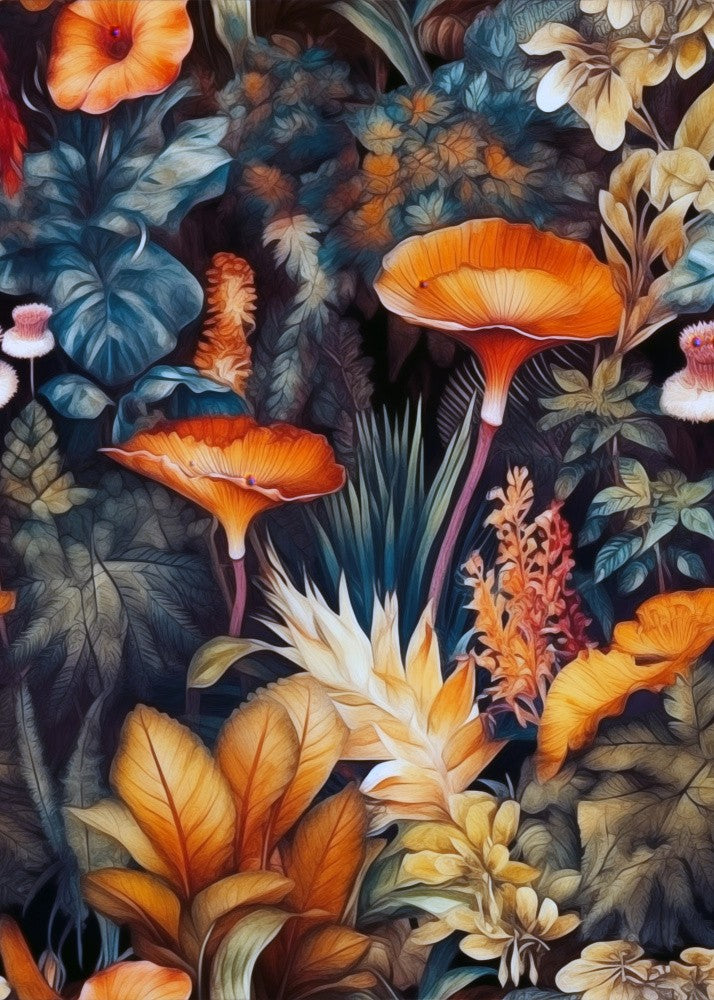 Nature Flowers and Leaves Watercolor Art (119)
