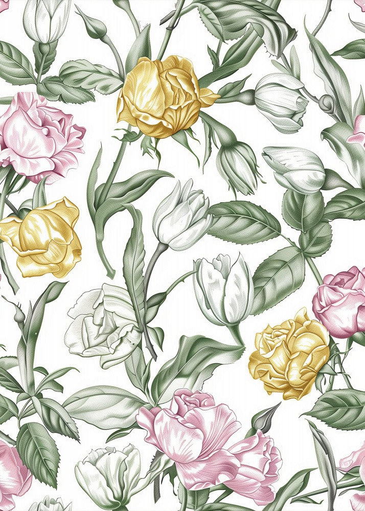 Nature Flowers and Leaves Watercolor Art (122)