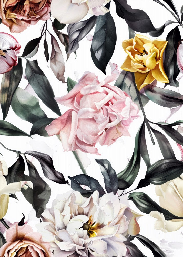Nature Flowers and Leaves Watercolor Art (126)