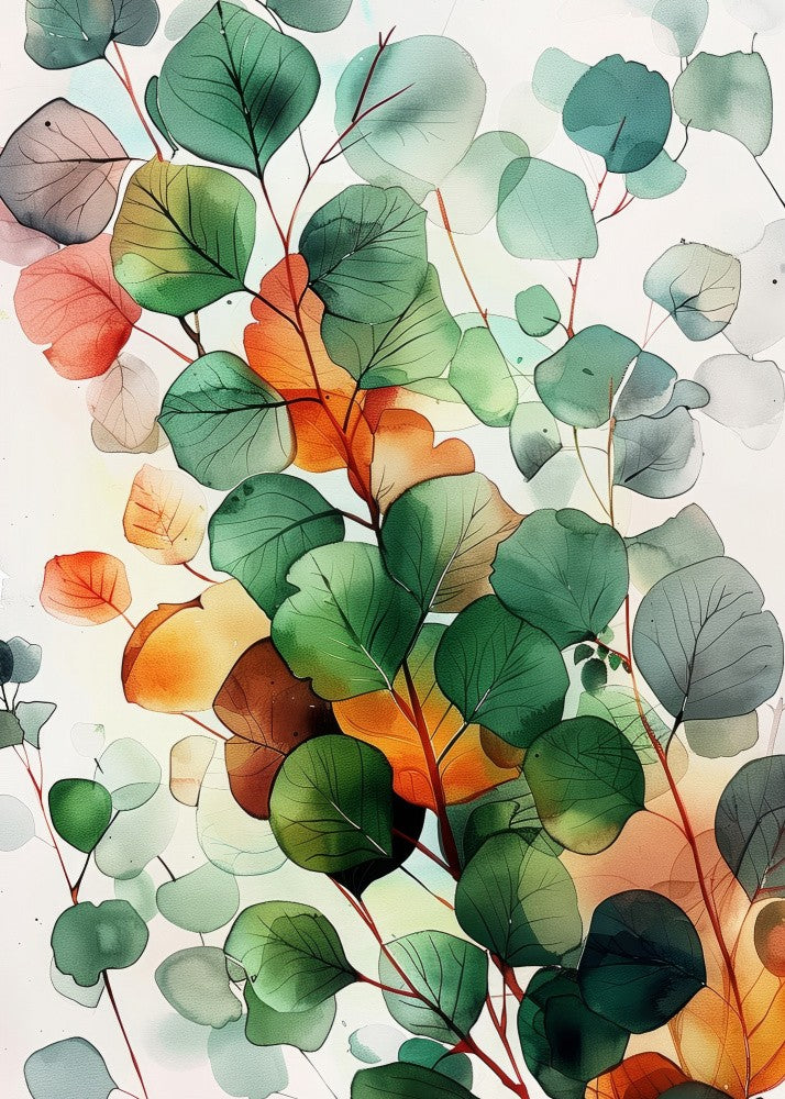 Nature Flowers and Leaves Watercolor Art (132)