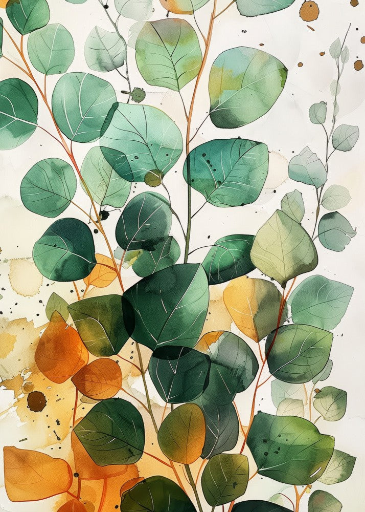 Nature Flowers and Leaves Watercolor Art (143)
