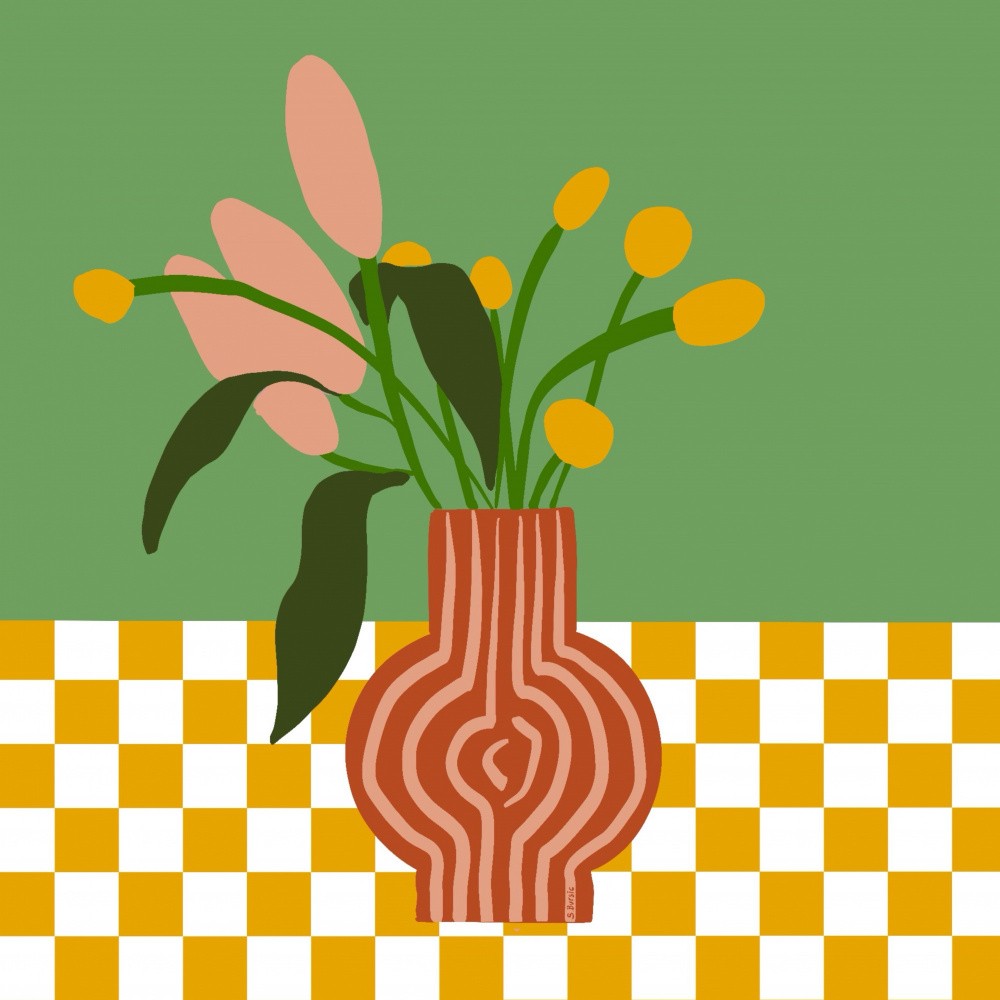 Vase mit Blumen