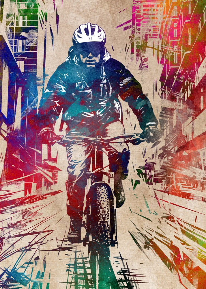 City Biker Sport Digital Art