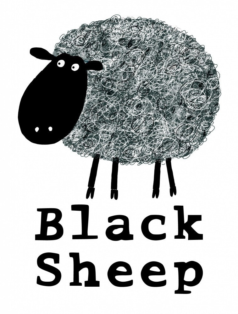 Funny Black Sheep With Text By Carla Daly