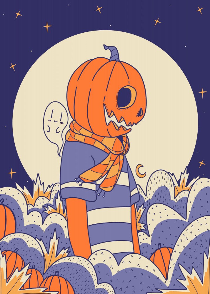 Pumpkin and ghost