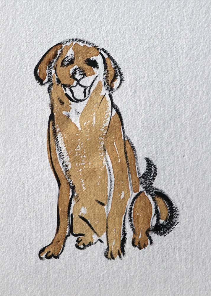 Fröhliche Hunde-Skizze