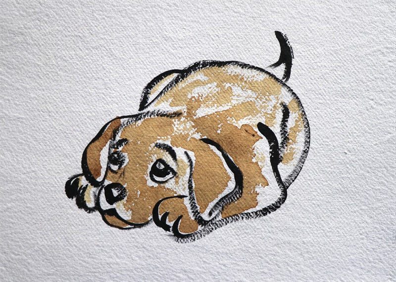 Puppy's Restful Pose