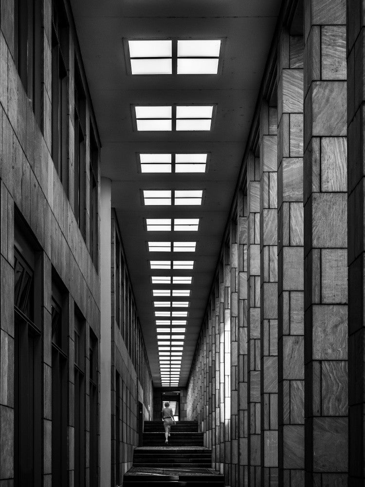 a long corridor.