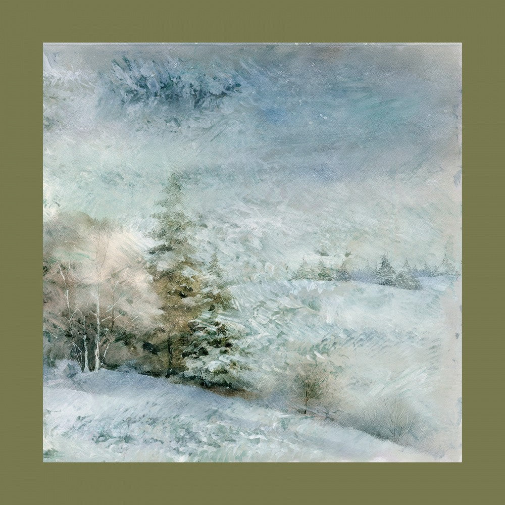 Winter Scene: Christmas Tree Vintage Style 1