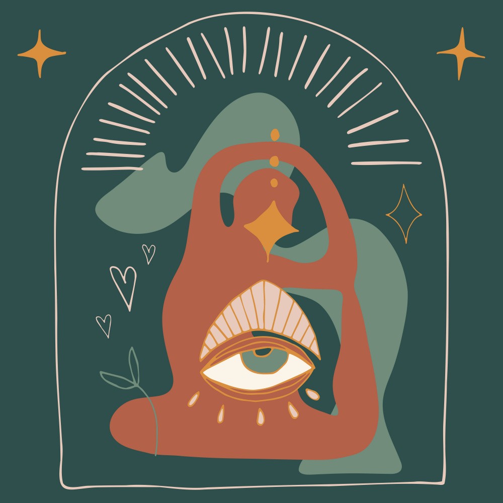 Woman Yoga Pose Illustration