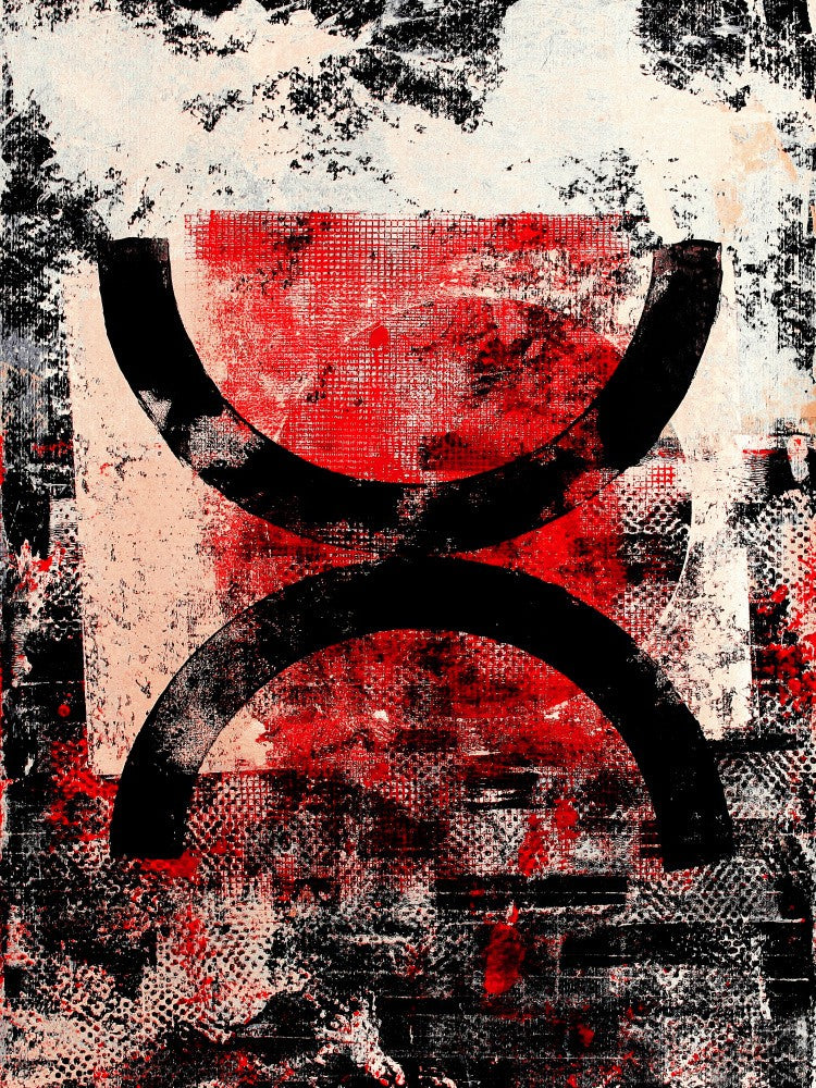 Bold Red Black and White Textures