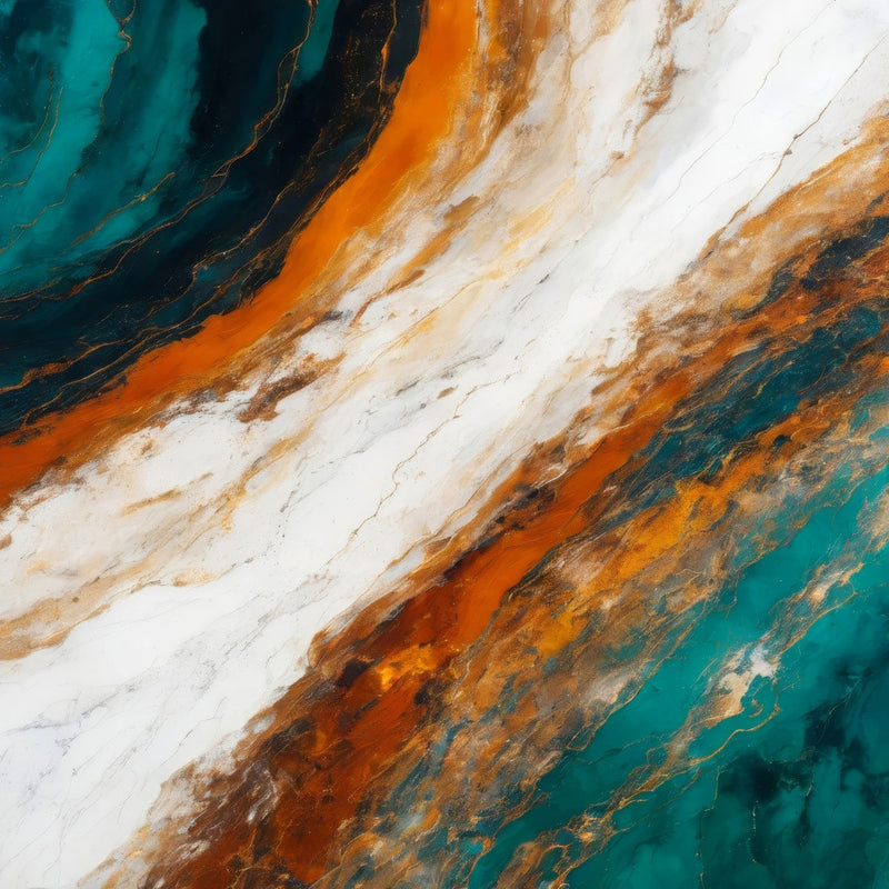 Swirling Patterns In Vibrant Teal